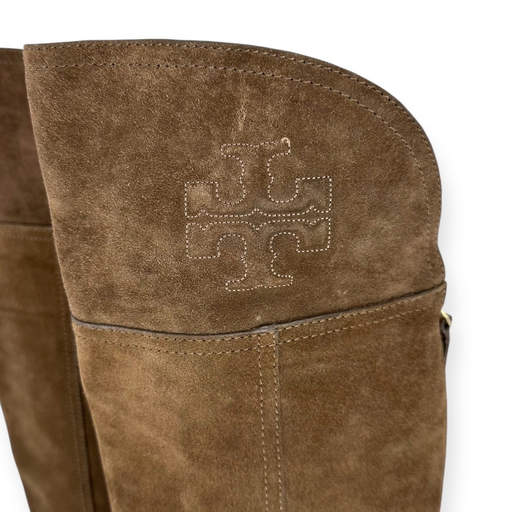 Tory Burch Simone EUC Brown Suede Leather Over the Knee Boots Women's Size 7M - Picture 6 of 10